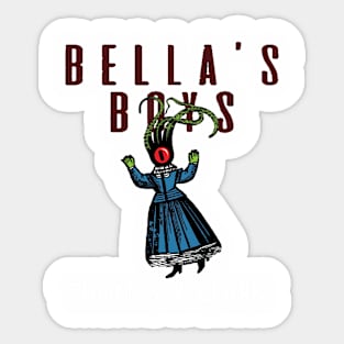 Bella's Boys Woodcut Sticker